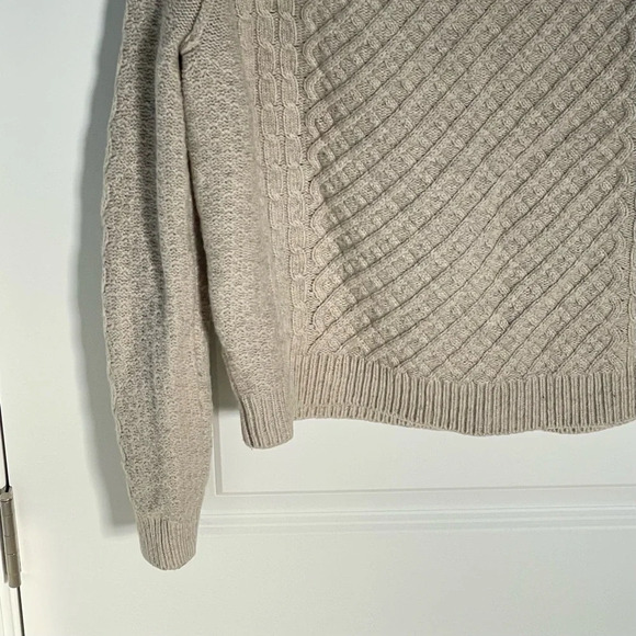 Vince Tan Yak Wool Blend Turtleneck Cable Knit Sweater - 29855 - Picture 11 of 15